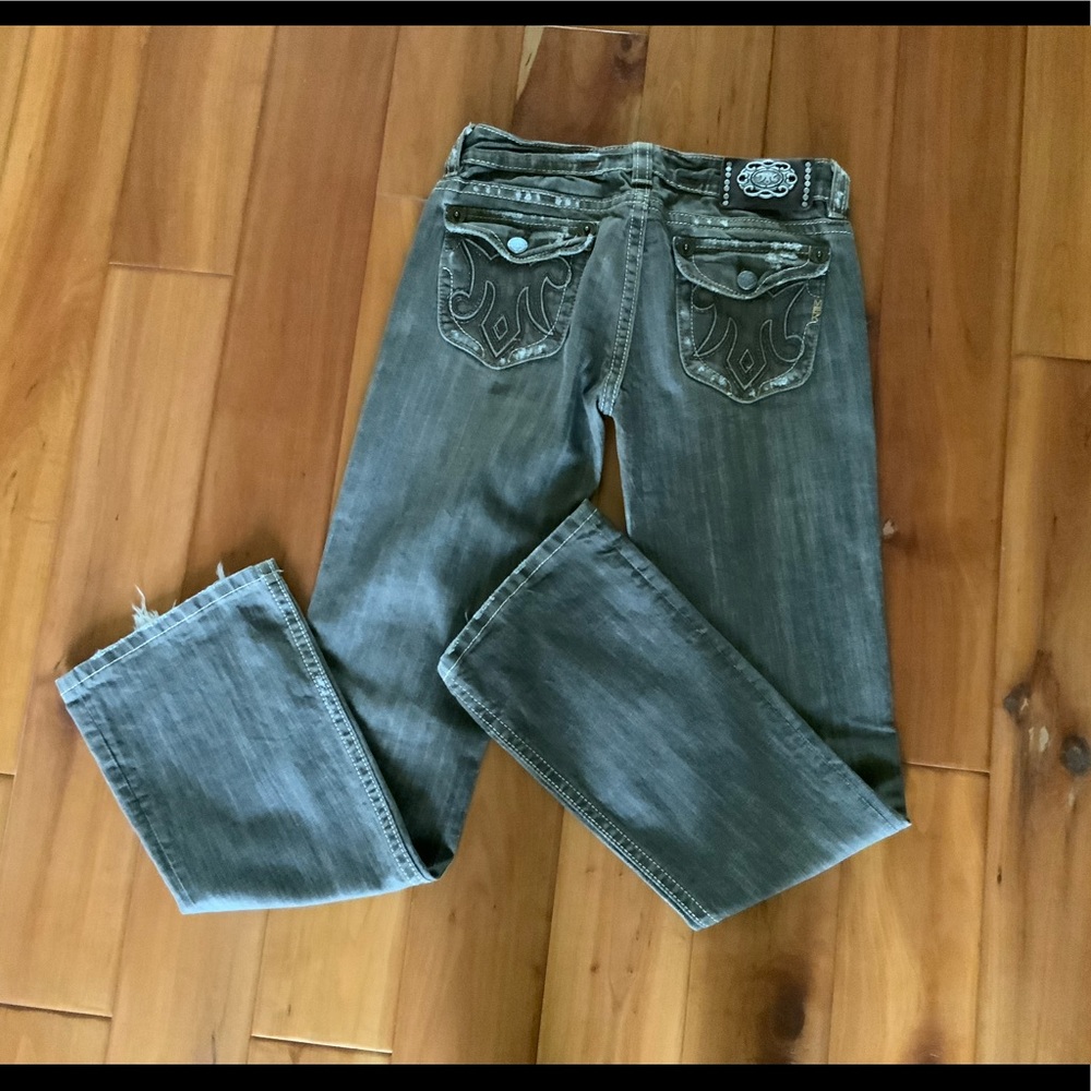 MEK denim jeans brown Havana destroyed 29x33